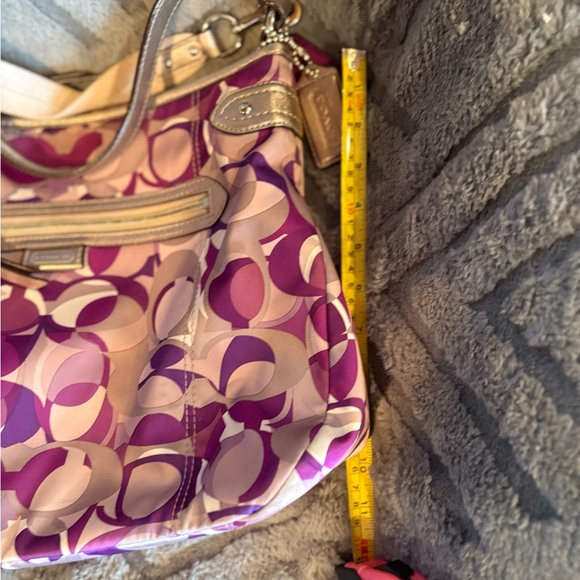 Coach Multicolor Shoulder Bag with Purple Accents - Picture 5 of 6
